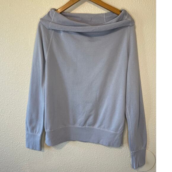 James Perse Tops - Standard James Perse Minimalist Blue Gray Cowell Neck Long Sleeve Top Size 3 Lg